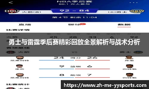 勇士与雷霆季后赛精彩回放全景解析与战术分析